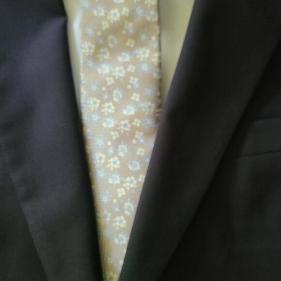 Marguerite Floral Light Champagne Tie - Picture 1 of 4